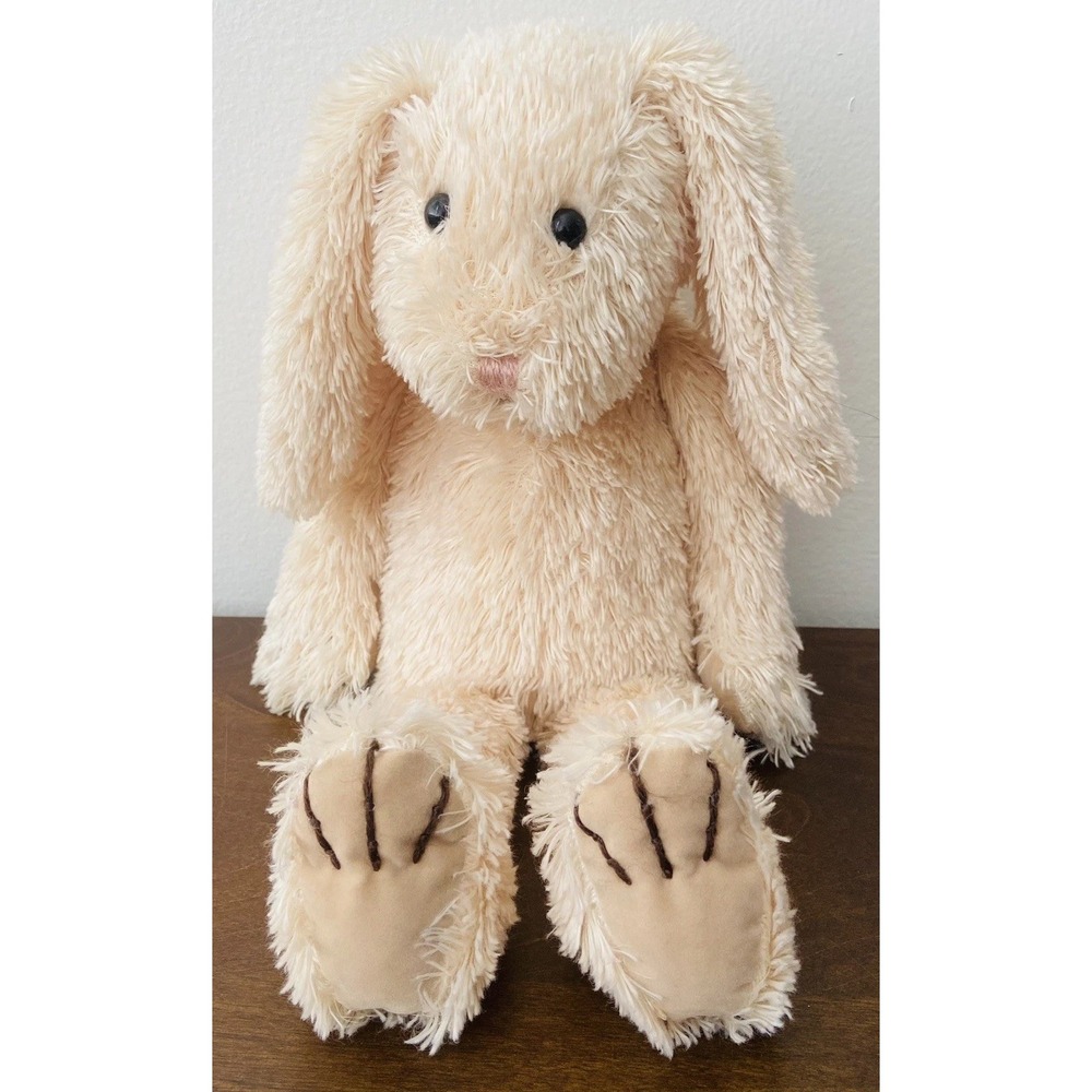 Jellycat Old Friend Bunny Rabbit Hare London Plush Shaggy Suede Paws Beige Lovey